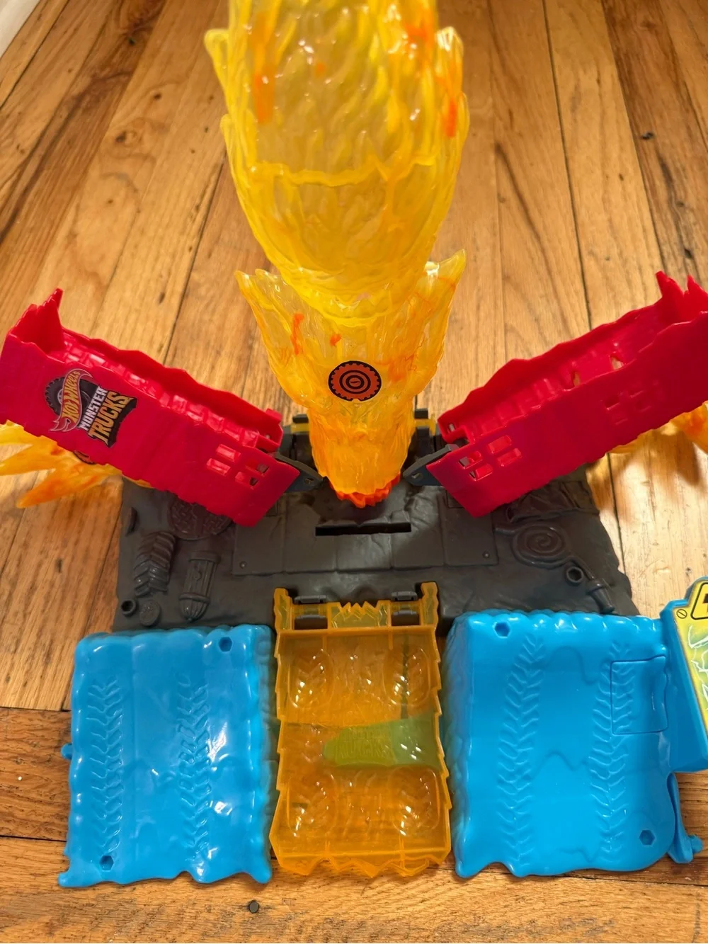 Monster Trucks Action Ramp Playset - Red, Yellow & Blue